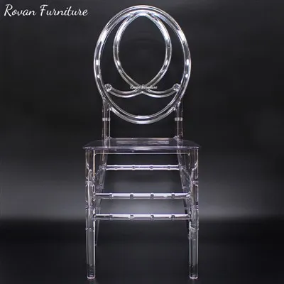 Silla de boda Phoenix de plástico transparente