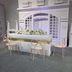 Mesa de fiesta infantil de terciopelo de PVC de plástico rectangular